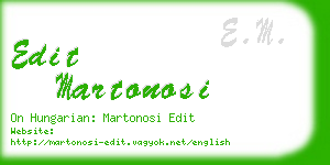 edit martonosi business card